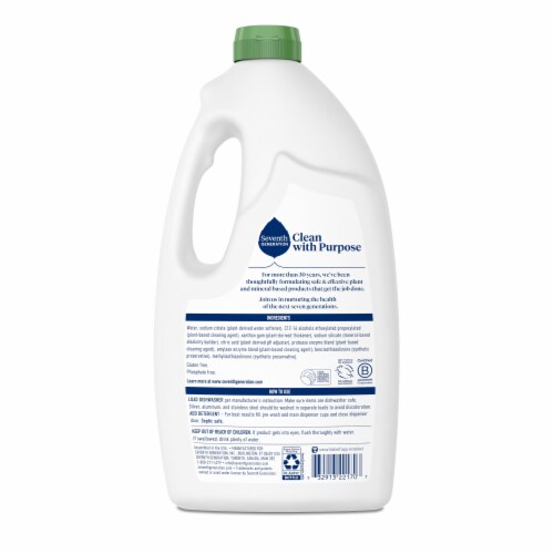 Seventh Generation Free & Clear Dishwasher Detergent Gel Perspective: left
