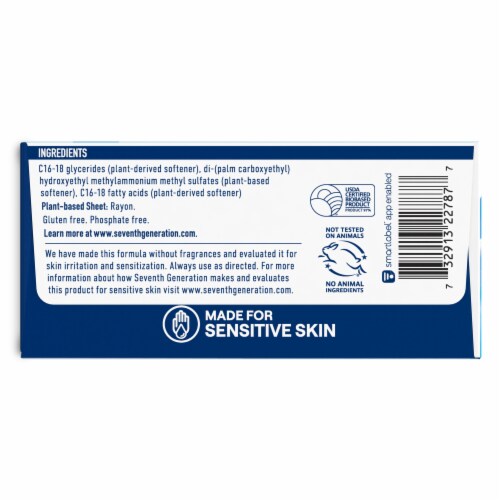 Seventh Generation Free & Clear Dryer Sheets Perspective: left