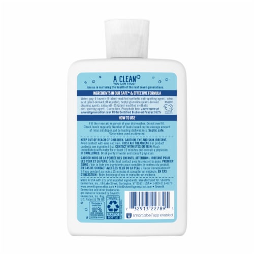 Seventh Generation Free & Clear Rinse Aid Perspective: left