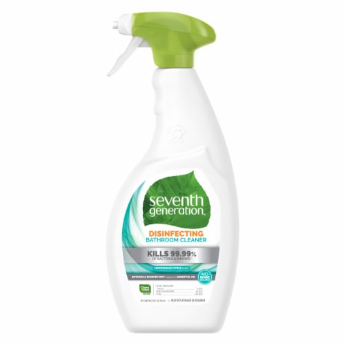 Seventh Generation Lemongrass Citrus Scented Disinfecting Bathroom Cleaner Perspective: left