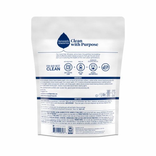 Seventh Generation™ Free & Clear Dishwasher Detergent Packs Perspective: left