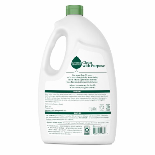 Seventh Generation Dishwasher Detergent Gel Lemon Scent Dishwasher Soap Perspective: left
