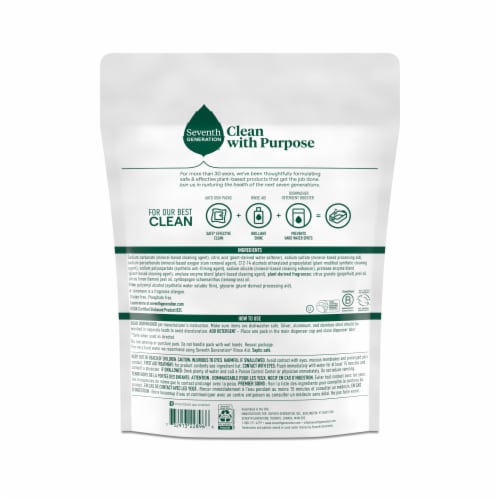 Seventh Generation Lemon Scent Dishwasher Detergent Packs Perspective: left