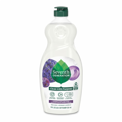 Seventh Generation Lavender Flower & Mint Scent Dish Soap Liquid Perspective: left