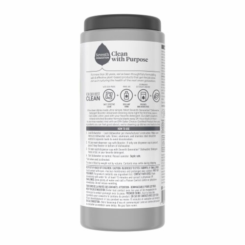 Seventh Generation Power+ Fresh Citrus Scent Dishwasher Detergent Booster Perspective: left