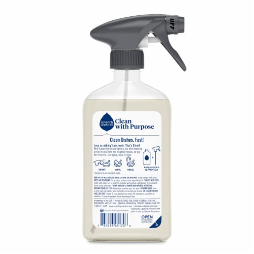 Seventh Generation Power+ Foaming Dish Spray Dishwashing Soap Free & Clear Perspective: left