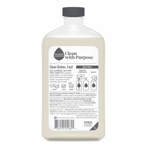 Seventh Generation Power + Honey Crisp Apple Foaming Dish Spray Perspective: left
