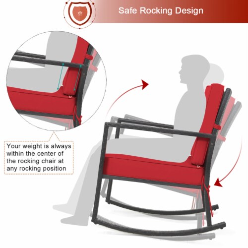 Outdoor glider chair cushions top