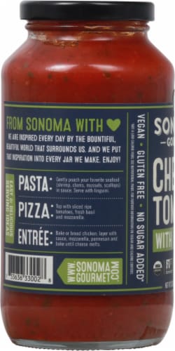 Sonoma Gourmet Cherry Tomato With Basil Organic Pasta Sauce Perspective: left