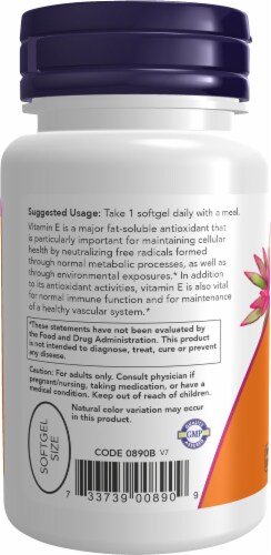 NOW® E-400 Antioxidant Protection Softgels 268mg Perspective: left