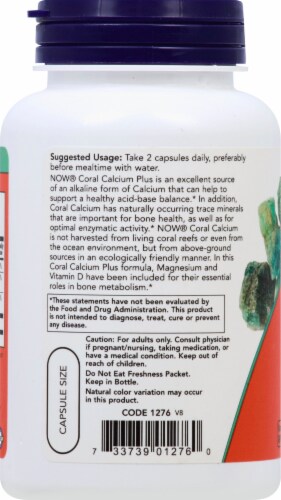 NOW Foods  Coral Calcium Plus Perspective: left