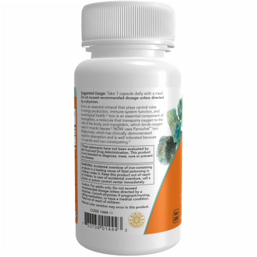 Now Health Iron 36mg Ferrochel Perspective: left