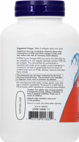 NOW Foods Super Omega EPA Softgels Perspective: left