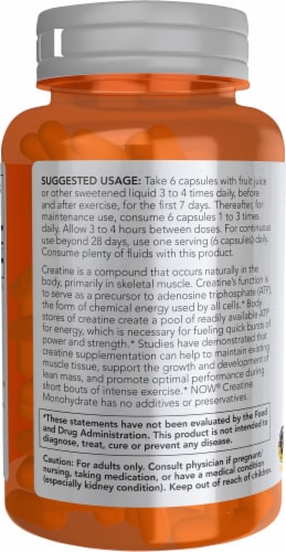 NOW® Sports Creatine Monohydrate Perspective: left
