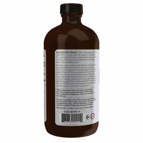 Now® Sports Weight Management MCT Oil Dietary Supplement Perspective: left