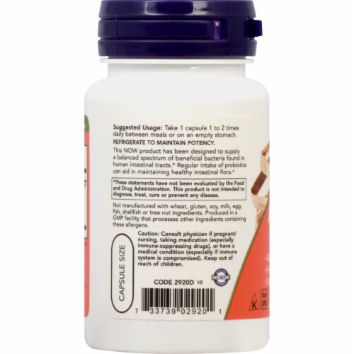 NOW Foods Acidophilus 4 X 6 Perspective: left
