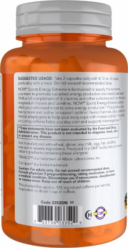 NOW® Foods NOW Sports Energy Extreme Veg Capsule Perspective: left