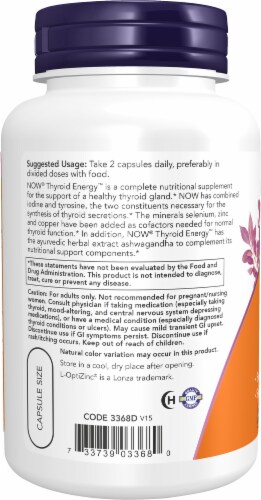 NOW Foods Thyroid Energy™ Veggie Capsules Perspective: left