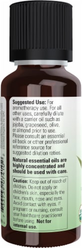 NOW® Organic Essential Oils Eucalyptus Perspective: left