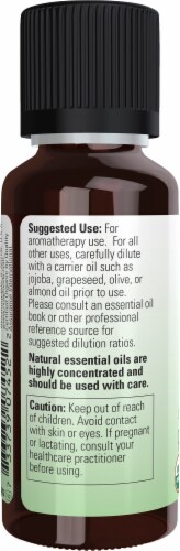 NOW® Organic Essential Oils Peppermint Oil Perspective: left