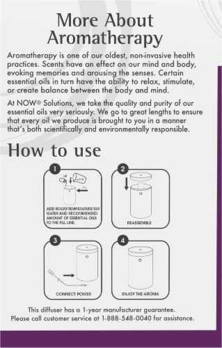 NOW Foods Now® Solutions Portable USB Ultrasonic Oil Diffuser Perspective: left