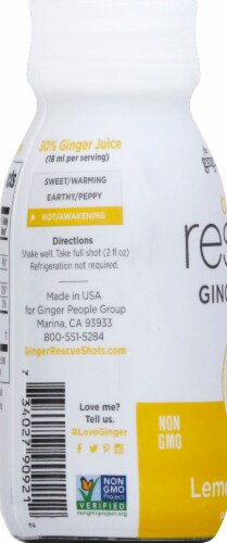 The Ginger People® Lemon & Cayenne Ginger Rescue® Ginger Shots Perspective: left