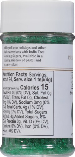 India Tree Emerald City Green Sparkling Sugar Perspective: left
