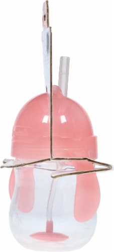 Munchkin Click Lock Weighted Flexi Straw Trainer Cup, Pink, 7 Ounce