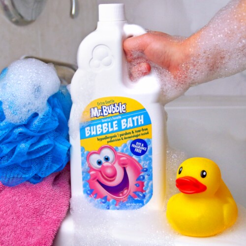 Mr. Bubble Extra Gentle Dye & Fragrance Free Bubble Bath Perspective: left