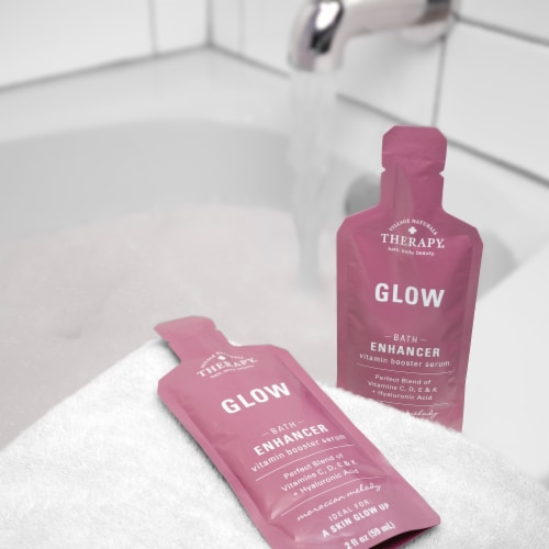 Village Naturals Therapy® Glow Vitamin Serum Bath Enhancer Perspective: left
