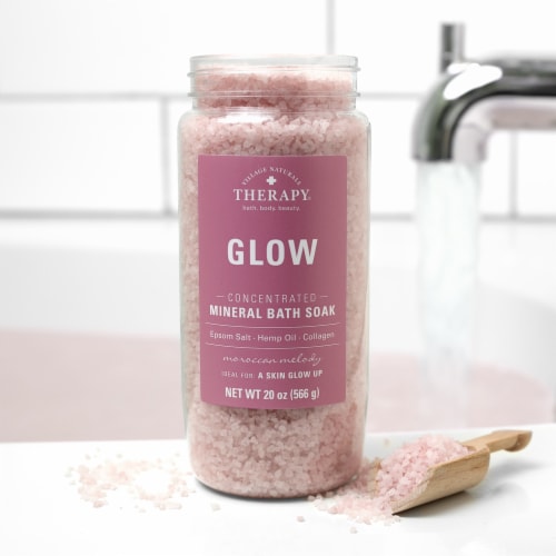 Village Naturals Therapy® Glow Concetrated Mineral Bath Soak Perspective: left