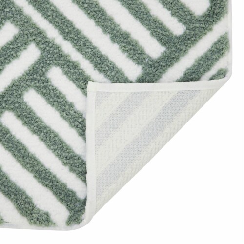 Geometric Lines Tufted Bath Rug Perspective: left