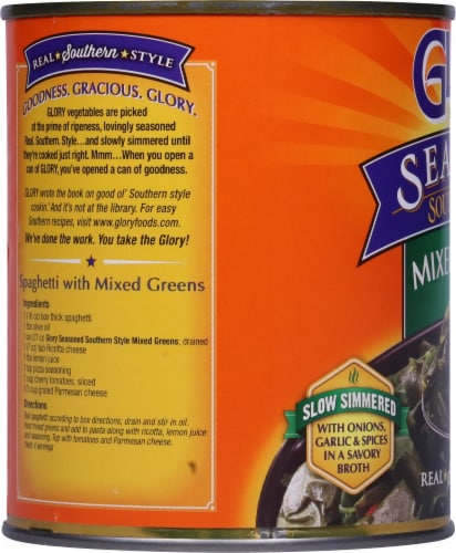 Glory Foods Seasoned Southern Style Mixed Greens Perspective: left