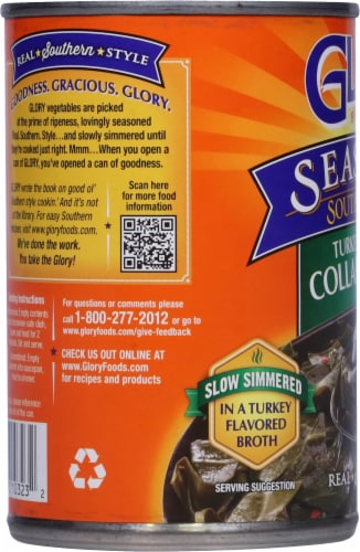 Glory Foods® Seasoned Southern Style Turkey Flavored Collard Greens Perspective: left