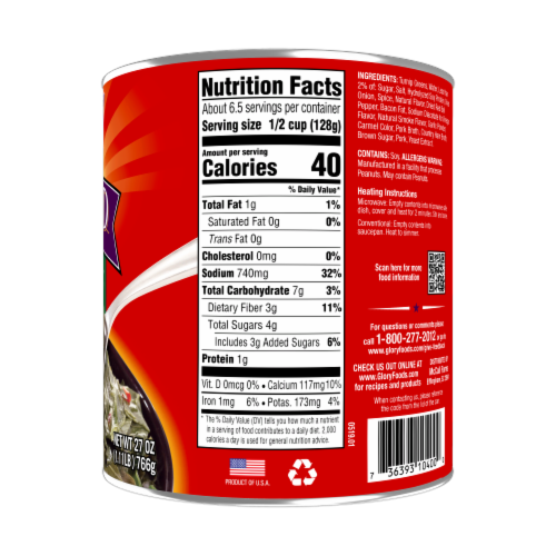 Glory Foods Seasoned Southern Style Turnip Greens Perspective: left