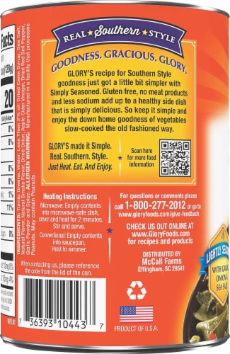 Glory Foods® Simply Seasoned Turnip Greens Perspective: left