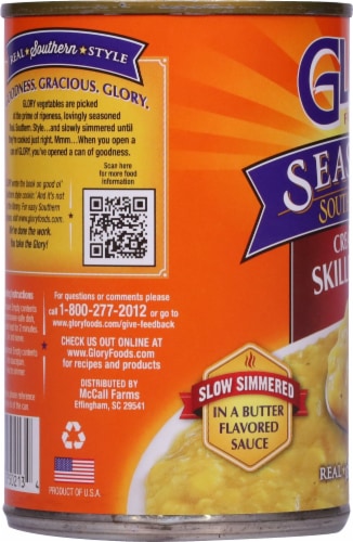 Glory Foods® Seasoned Southern Cream Style Skillet Corn Perspective: left