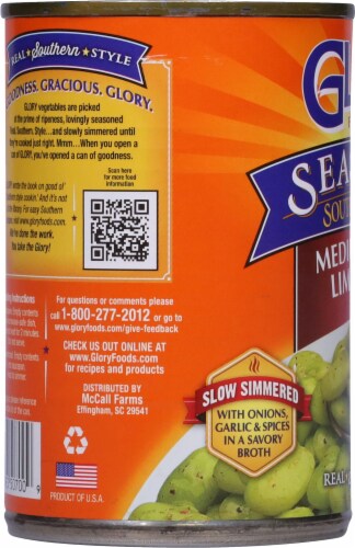 Glory Foods® Seasoned Lima Beans Perspective: left