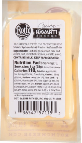 Roth Creamy Havarti Cheese Perspective: left