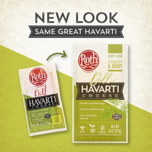 Roth Dill Havarti Cheese Perspective: left