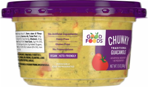 Good Foods Chunky Traditional Guacamole Perspective: left