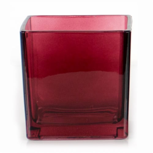 CBK Fall Blooming Cube Square Glass Vase - Assorted Perspective: left