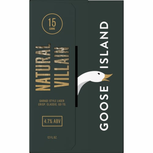 Goose Island Natural Villain Garage-Style Lager Perspective: left