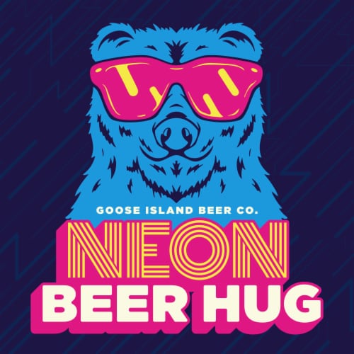 Goose Island Neon Beer Hug IPA Perspective: left
