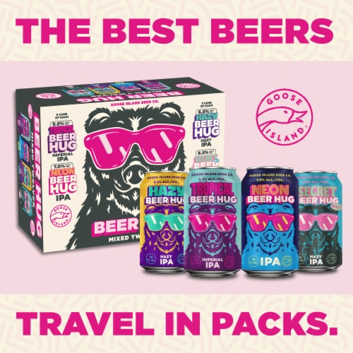 Goose Island Beer Hug IPA Mixed Twelver Perspective: left
