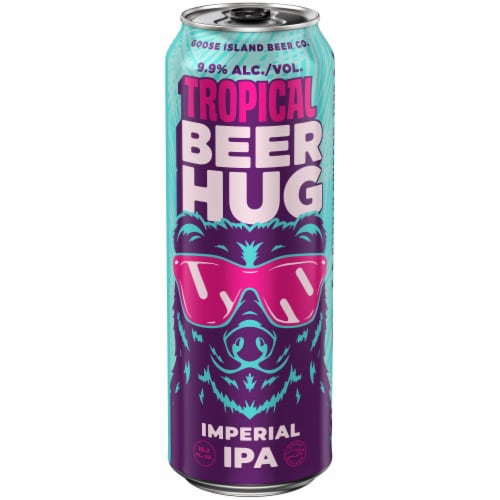 Goose Island Tropical Beer Hug Craft India Pale Ale Beer Perspective: left