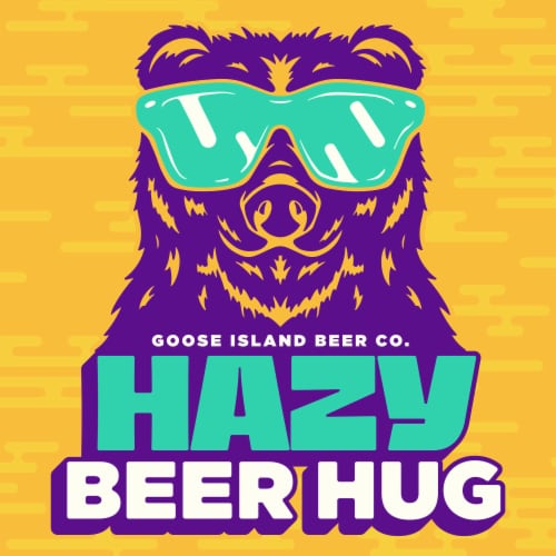 Goose Island Hazy Beer Hug IPA Perspective: left