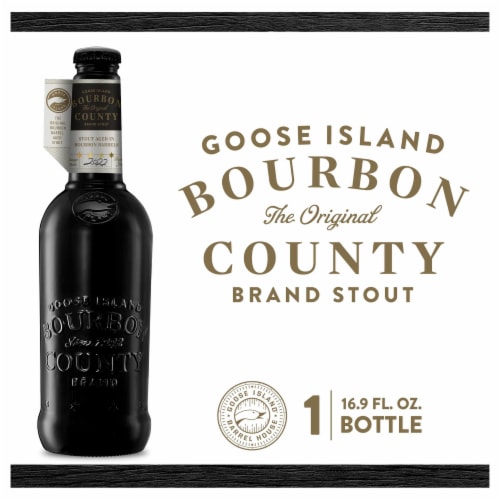 Goose Island Bourbon County The Original Beer Single Bottle Perspective: left