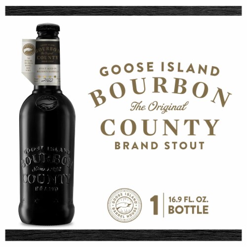 Goose Island Bourbon County The Original Beer Single Bottle Perspective: left