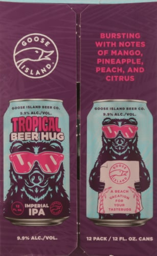 Goose Island Beer Co. Tropical Beer Hug Imperial IPA Perspective: left